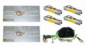 SSRA 100' Horizontal Lifeline Kit With 4 SSRA1 Anchors and 2 SSRA3 Anchor Plates